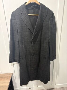 VINTAGE Morris Alpert Men's Dark Heather Gray Wool Coat